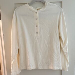 DONNI. Cream Long Sleeve Top